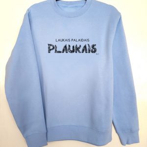 melsvas dzempas laukais palaidais plaukais